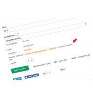 Shipping Cost Calculation on the Product