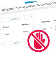 Διαχείριση Ακυρώσεων Αντικαταβολών