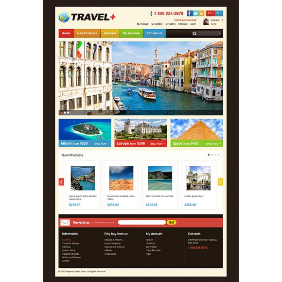 Travel Plus CS-Cart Template