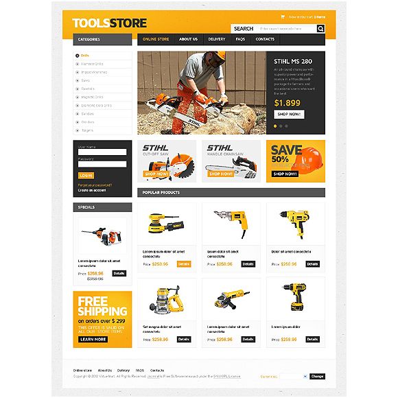 Tools Store CS-Cart Template
