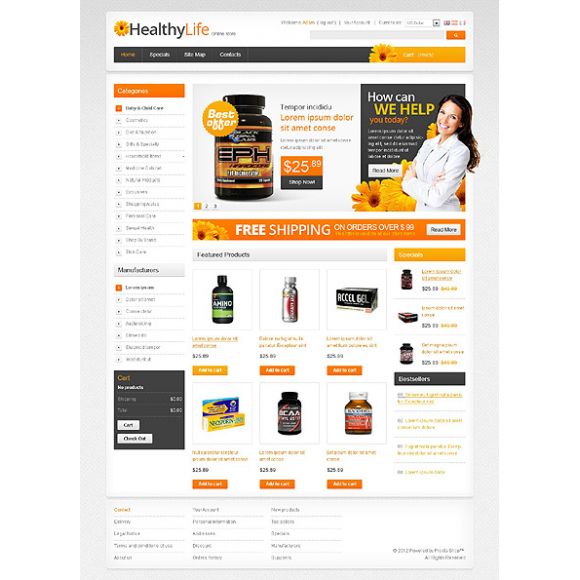 Healthy CS-Cart Template
