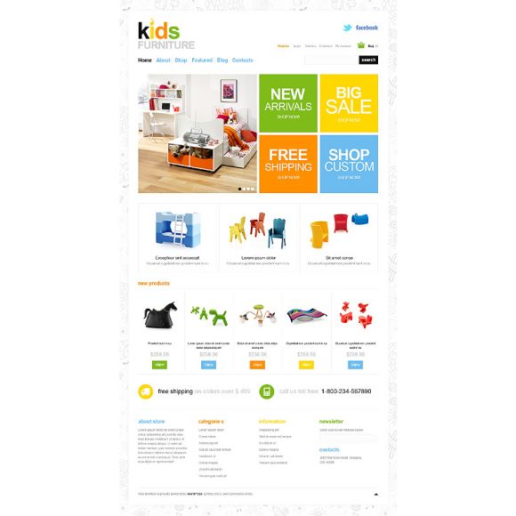 Kids Furniture CS-Cart Templates
