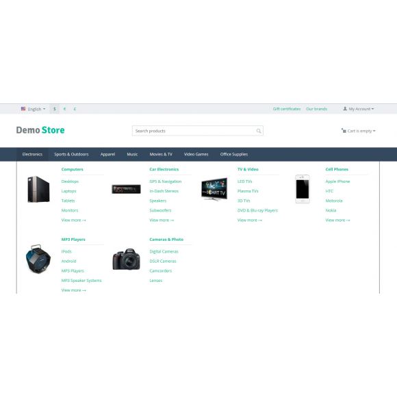 Ajax Mega Menu for 4.x