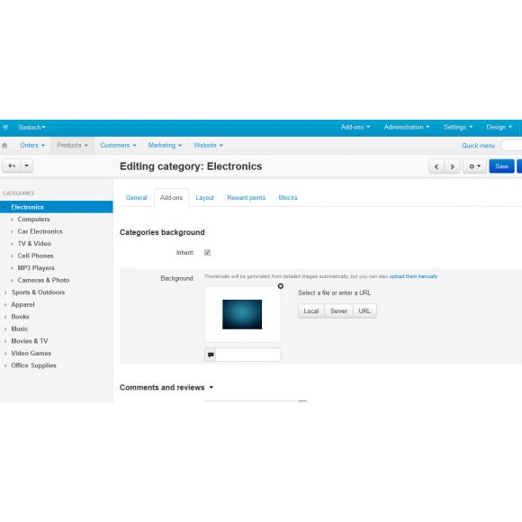 Categories Background