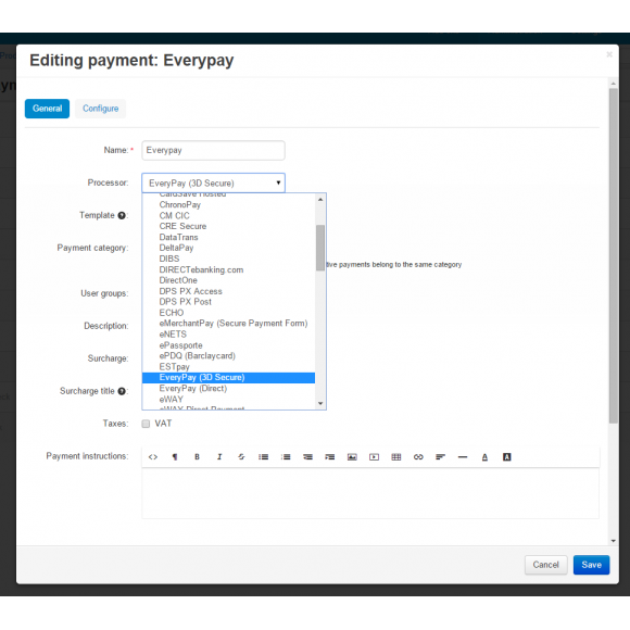 EveryPay για CS-Cart