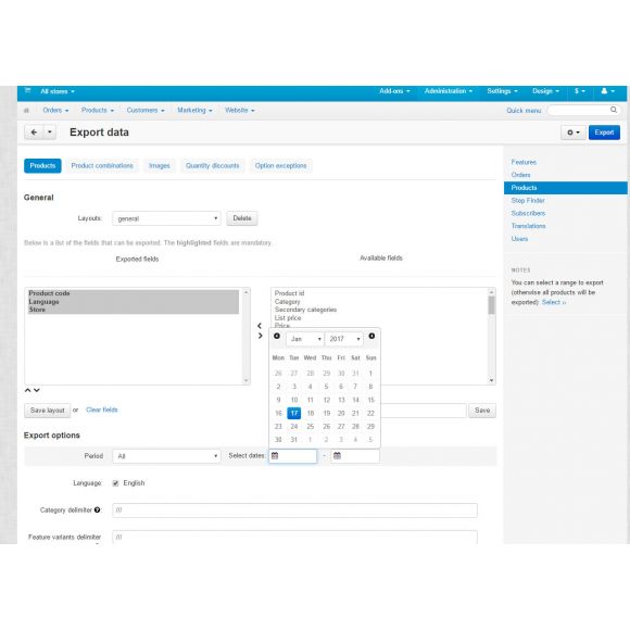 Επιλογή & Εξαγωγή Προϊόντων βάση Ημερομηνίας