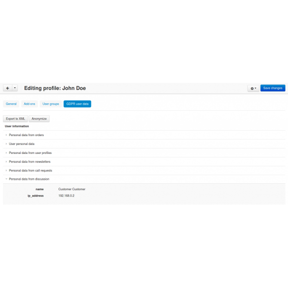 GDPR Addon για CS-Cart 4.x