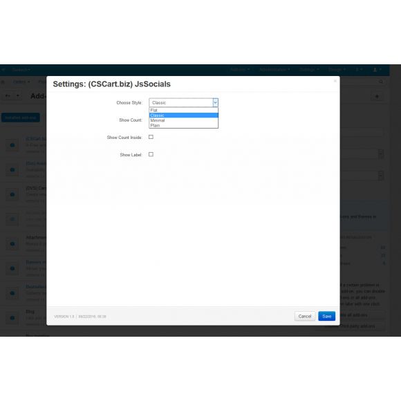Jssocials - Social Network Sharing Addon