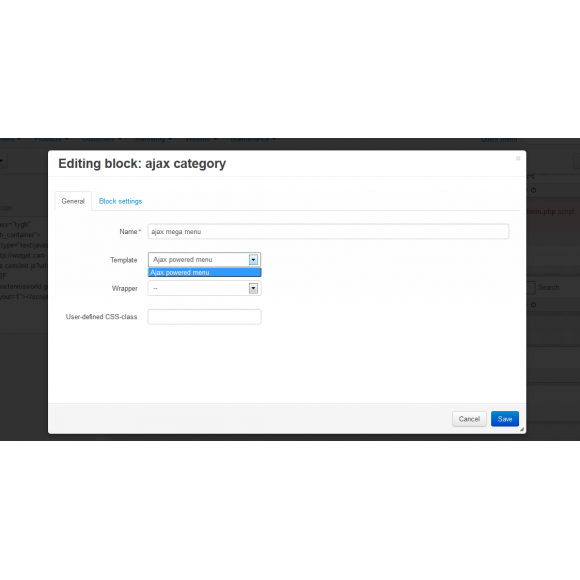 Ajax Mega Menu for 4.x