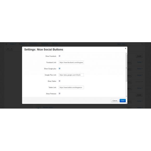 Nice Social Buttons for CS-Cart 4.x