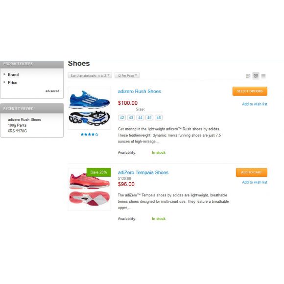 Διαθέσιμες Επιλογές Προϊόντος