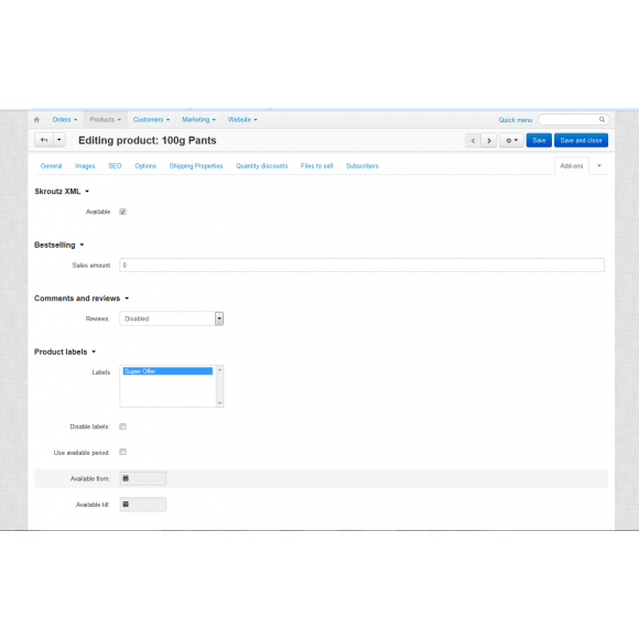 Product Labels Plus For Cs-Cart