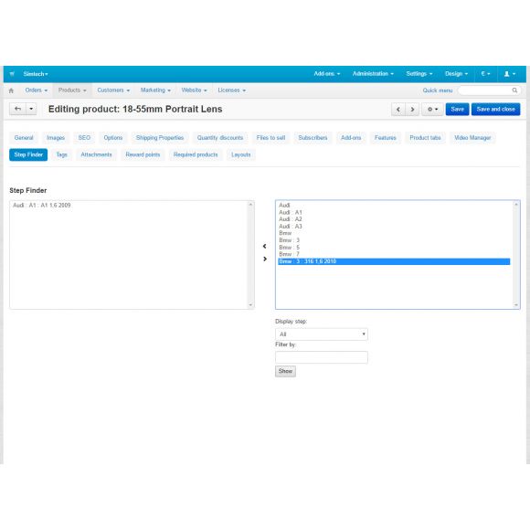 Step Finder για CS-Cart