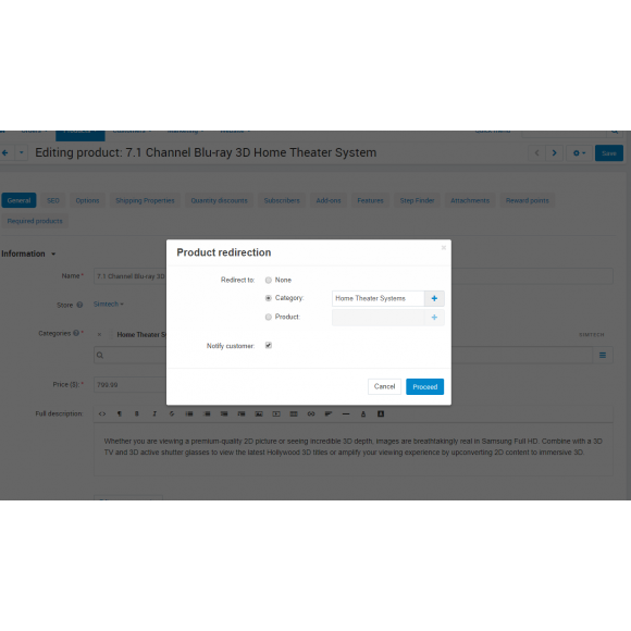 Advanced Product Redirect