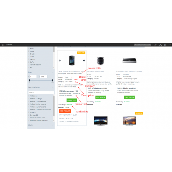 New Grid Layout με επιλογες εμφάνισης