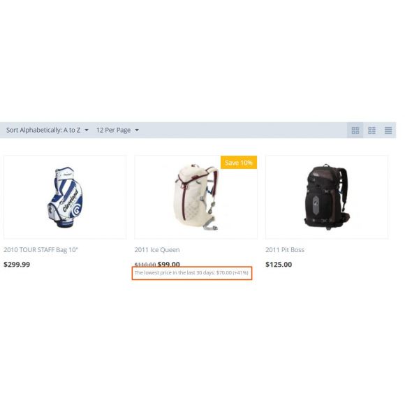 Lowest price in the last 30 days