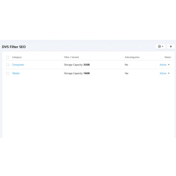 Φίλτρα με SEO Url